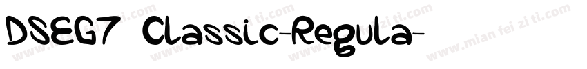 DSEG7 Classic-Regula字体转换